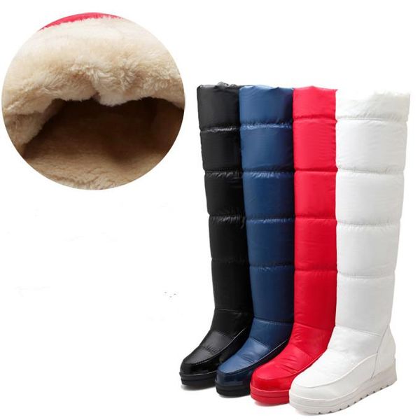 thigh high over the knee snow boots womens winter warm fur shoes women solid color casual waterproof non-slip plush wedges botas, Black
thigh high over the knee snow boots womens winter warm fur shoes women solid color casual waterproof non-slip plush wedges botas, Black