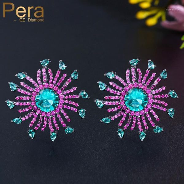 pera popular fuchsia light blue cubic zirconia big sun flower summer party stud earring for women fashion brand ear jewelry e6611, Golden;silver
pera popular fuchsia light blue cubic zirconia big sun flower summer party stud earring for women fashion brand ear jewelry e6611, Golden;silver