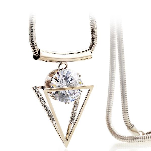 fashion cubic zirconia cz pendant clavicle necklace geometric triangle choker necklace for women girls lady wedding jewelry gif, Golden;silver
fashion cubic zirconia cz pendant clavicle necklace geometric triangle choker necklace for women girls lady wedding jewelry gif, Golden;silver