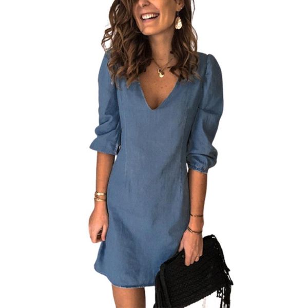 casual dresses for women v neck solid half sleeve deep v-neck mini dress ladies formal holiday party, Black;gray
casual dresses for women v neck solid half sleeve deep v-neck mini dress ladies formal holiday party, Black;gray