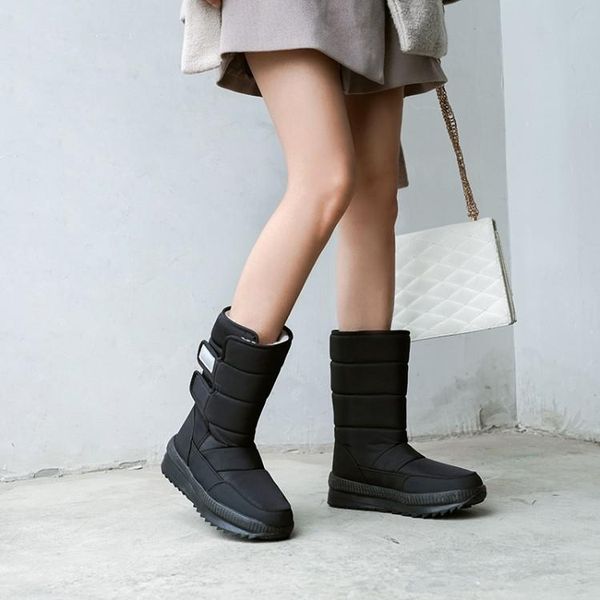 women boots winter shoes platform snow boots woman plush warm female mid-calf hook & loop ladies shoes casual waterproof, Black
women boots winter shoes platform snow boots woman plush warm female mid-calf hook & loop ladies shoes casual waterproof, Black