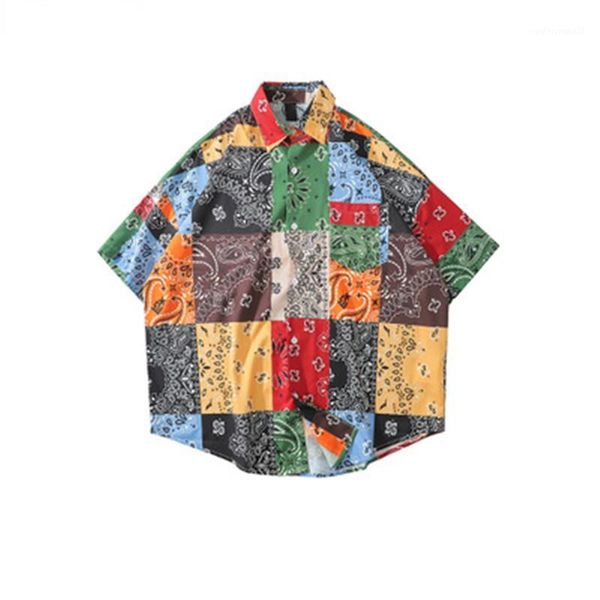 men's casual shirts summer item plaid cashew flower shirt men and women same paragraph high street arc hem tide1, White;black
men's casual shirts summer item plaid cashew flower shirt men and women same paragraph high street arc hem tide1, White;black