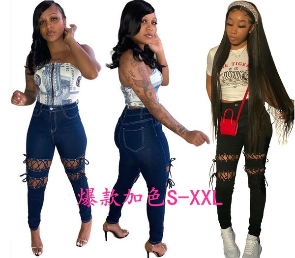 2021 autumn hole-breaking strapping body high waist fashion stretch 100 female jeans g68i, Blue
2021 autumn hole-breaking strapping body high waist fashion stretch 100 female jeans g68i, Blue