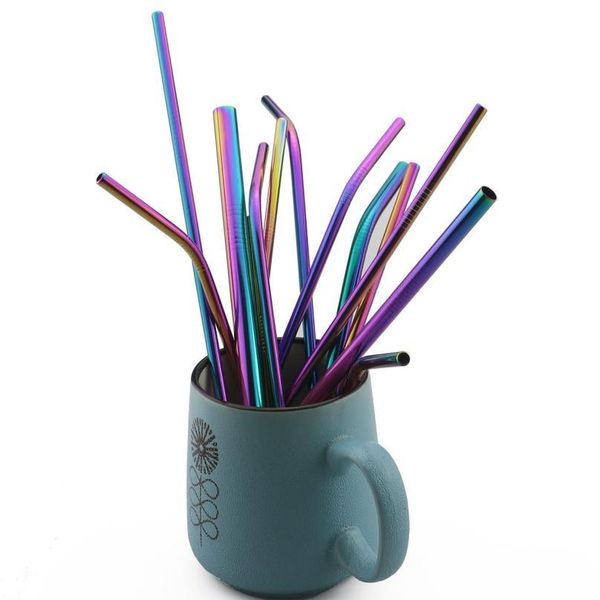 2-pcs colorful rainbow straw set 304 stainless steel drinking straw 16/19/21/23/26cm 12mm reusable bent metal drink str jlljte
2-pcs colorful rainbow straw set 304 stainless steel drinking straw 16/19/21/23/26cm 12mm reusable bent metal drink str jlljte