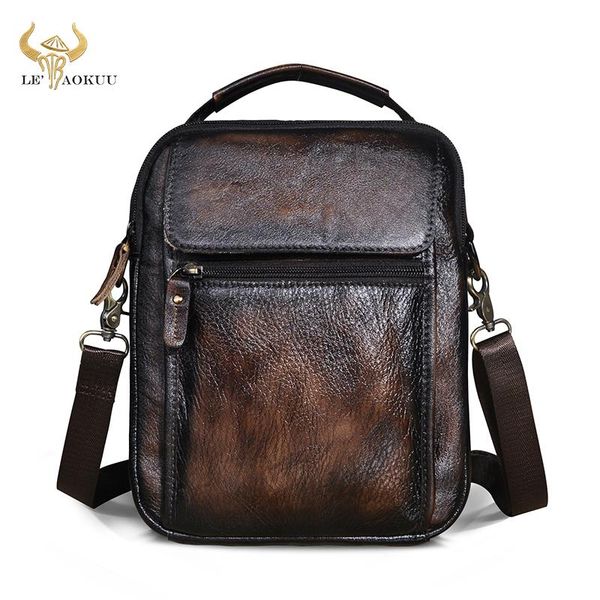 luxury natural leather male vintage travel shoulder messenger bag fashion cross-body bag 8" pad tote mochila satchel 9807
luxury natural leather male vintage travel shoulder messenger bag fashion cross-body bag 8" pad tote mochila satchel 9807