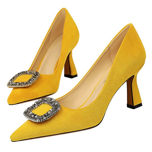 office lady shoes crystal 7.5cm high heels plus size women rhinestone wedding bridal yellow low heels pumps fetish shoesmultifunction, Black
office lady shoes crystal 7.5cm high heels plus size women rhinestone wedding bridal yellow low heels pumps fetish shoesmultifunction, Black