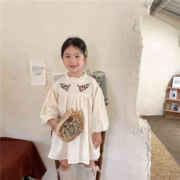 milancel 2021 autumn new kids clothes embroidery dress korean girls one piece long sleeve outfits fashion children clothing g1218, Red;yellow
milancel 2021 autumn new kids clothes embroidery dress korean girls one piece long sleeve outfits fashion children clothing g1218, Red;yellow