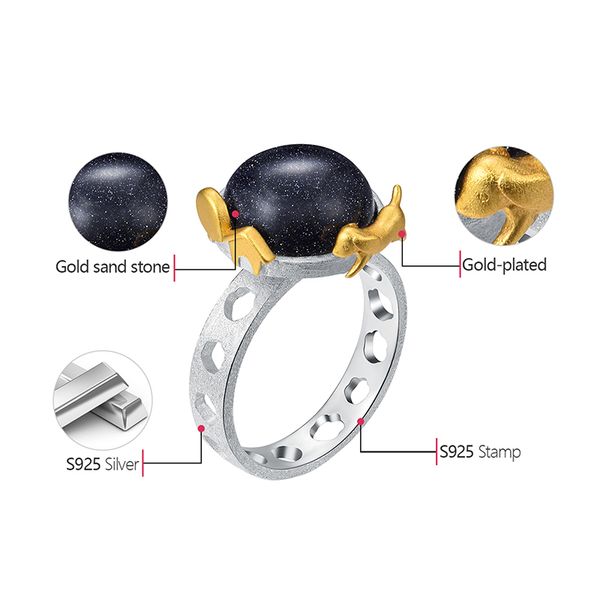 lotus fun real 925 sterling silver natural gemstone handmade fine jewelry dog escape from the earth rotatable rings for women q1218, Golden;silver
lotus fun real 925 sterling silver natural gemstone handmade fine jewelry dog escape from the earth rotatable rings for women q1218, Golden;silver