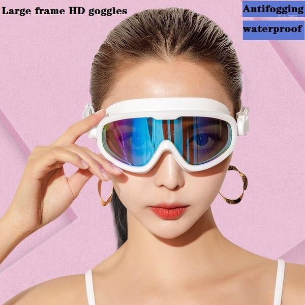 swimming glasses one piece swimming goggles waterproof fog proof high definition large frame men's and women's diving goggles1, White;black
swimming glasses one piece swimming goggles waterproof fog proof high definition large frame men's and women's diving goggles1, White;black