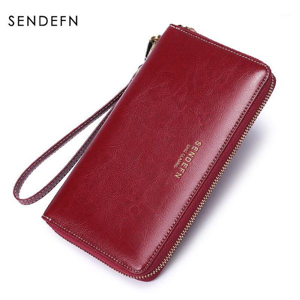 sendefn women' wallet ladies purse 2018 long wallets soild female fashion leather clutch zipper bag can hold 7plus1, Red;black
sendefn women' wallet ladies purse 2018 long wallets soild female fashion leather clutch zipper bag can hold 7plus1, Red;black