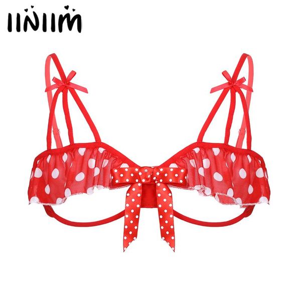 mens exotic tanks vest sheer mesh lingerie sissy bras spaghetti straps half cups open bras nipples polka dots bra, Red;black
mens exotic tanks vest sheer mesh lingerie sissy bras spaghetti straps half cups open bras nipples polka dots bra, Red;black