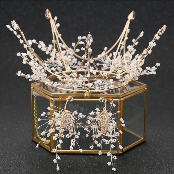 xianmei exquisite handmade millet pearl flower temperament crown ear clip set bride wedding portrait banquet modeling headdress, Silver
xianmei exquisite handmade millet pearl flower temperament crown ear clip set bride wedding portrait banquet modeling headdress, Silver