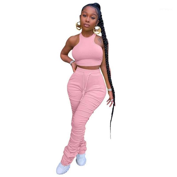 streetwear stacked pants 2 piece women sports set workout clothes bra and leggings sports female clothing suits athletic set new1, Gray 
streetwear stacked pants 2 piece women sports set workout clothes bra and leggings sports female clothing suits athletic set new1, Gray