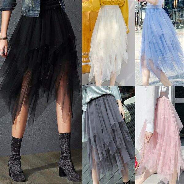 women ladies high waist tulle tutu skirt elastic mesh net solid layered skirts black drop shipping
women ladies high waist tulle tutu skirt elastic mesh net solid layered skirts black drop shipping