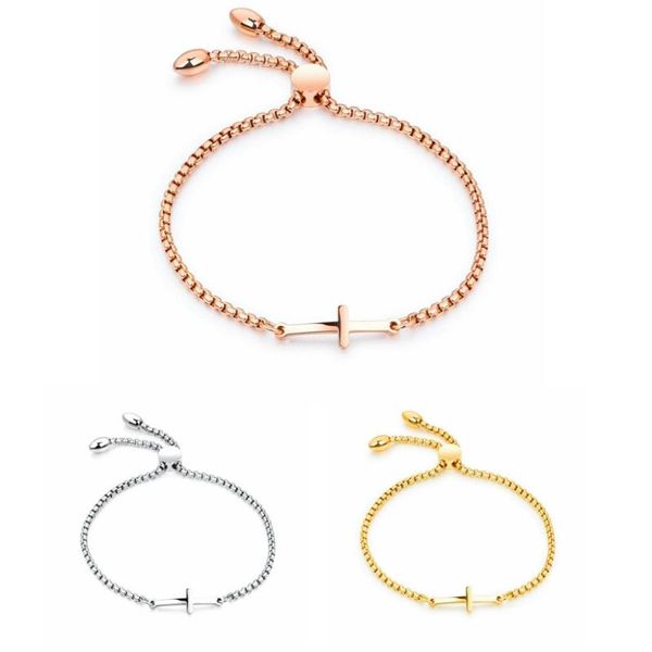 link, chain womens arrive fashion jewelry silver/gold/rose gold stainless steel box cross bracelet adjustable, Black
link, chain womens arrive fashion jewelry silver/gold/rose gold stainless steel box cross bracelet adjustable, Black