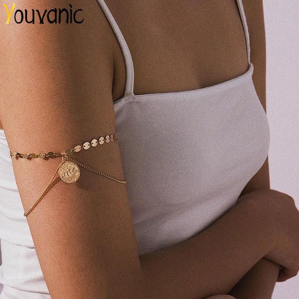 charm bracelets youvanic gold chain coin sequin upper arm bracelet cuff charms bangles armband for women female fashion jewelry 0127, Golden;silver
charm bracelets youvanic gold chain coin sequin upper arm bracelet cuff charms bangles armband for women female fashion jewelry 0127, Golden;silver