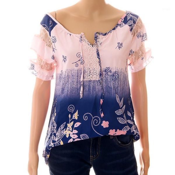 short sleeve summer women blouse floral lace patchwork shirts casual loose blusas plus size 5xl ws6922v1, White
short sleeve summer women blouse floral lace patchwork shirts casual loose blusas plus size 5xl ws6922v1, White