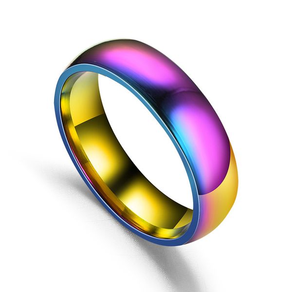 european and american fashion plain titanium steel couple ring cross-border stainless steel colorful ring simple glossy ring, Silver
european and american fashion plain titanium steel couple ring cross-border stainless steel colorful ring simple glossy ring, Silver