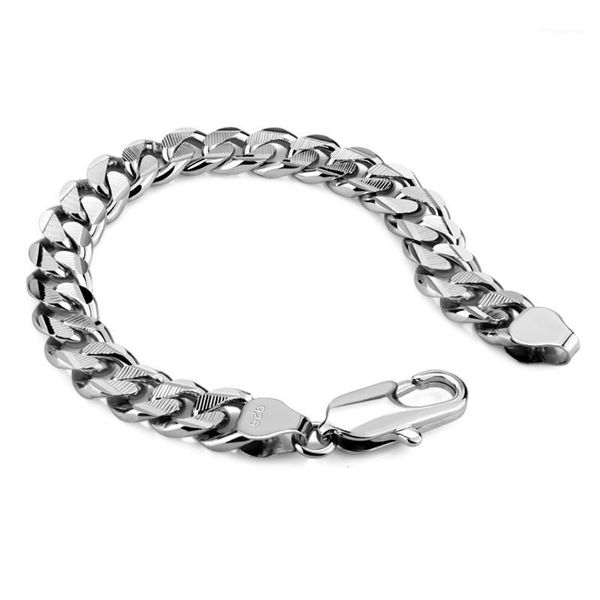 100% solid silver jewelry fashion 925 sterling silver men's link chain thick genuine pure silver10mm bracelet men jewelry1, Black
100% solid silver jewelry fashion 925 sterling silver men's link chain thick genuine pure silver10mm bracelet men jewelry1, Black