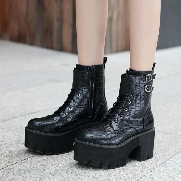 boots mujer fashion platform shoes women punk black gothic ankle womens wedge lace up motorcycle 2021 ymb269
boots mujer fashion platform shoes women punk black gothic ankle womens wedge lace up motorcycle 2021 ymb269