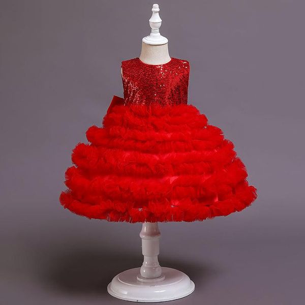 girl's dresses luxury white flower girls bow sequined sleeveless lace tulle ball gown o-neck knee-length kids party princess skirt d306, Red;yellow
girl's dresses luxury white flower girls bow sequined sleeveless lace tulle ball gown o-neck knee-length kids party princess skirt d306, Red;yellow
