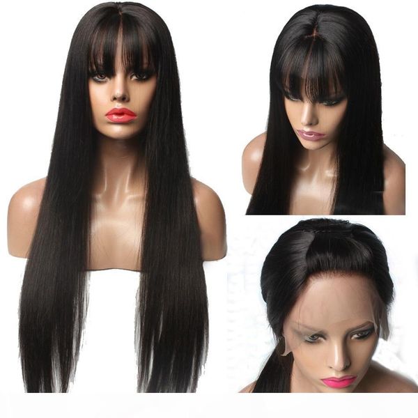 full lace human hair wigs bangs pre plucked unprocessed virgin brazilian glueless hd transparent lace front wig bangs for black women, Black;brown
full lace human hair wigs bangs pre plucked unprocessed virgin brazilian glueless hd transparent lace front wig bangs for black women, Black;brown