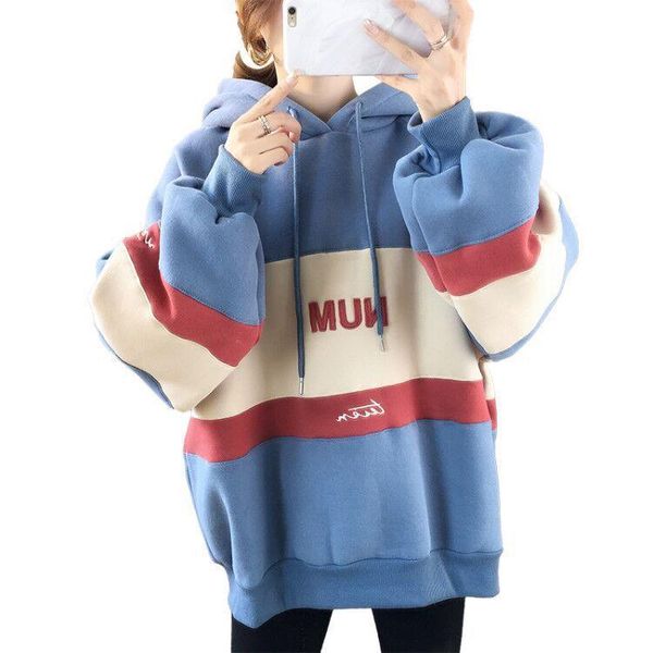 women's hoodies & sweatshirts velvet thick long sleeve hoodie hooded women autumn korean letter print casual college, Black
women's hoodies & sweatshirts velvet thick long sleeve hoodie hooded women autumn korean letter print casual college, Black