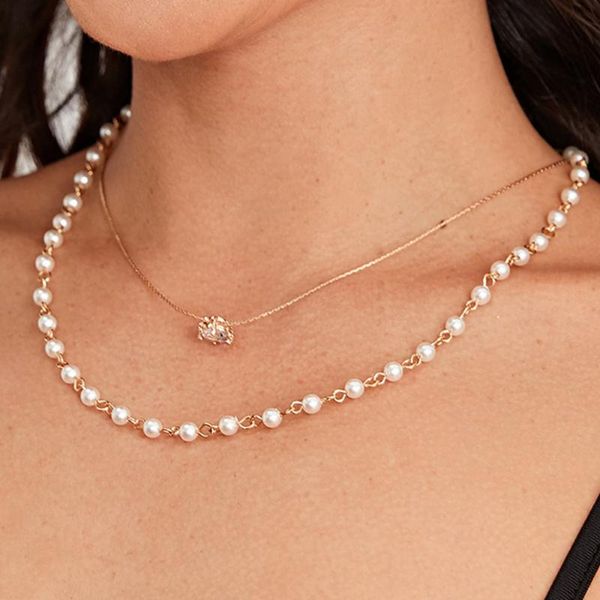 boho fashion artificial pearl crystal luxury pendant necklaces for women vintage gold necklace multilayer female jewelry gift, Silver
boho fashion artificial pearl crystal luxury pendant necklaces for women vintage gold necklace multilayer female jewelry gift, Silver