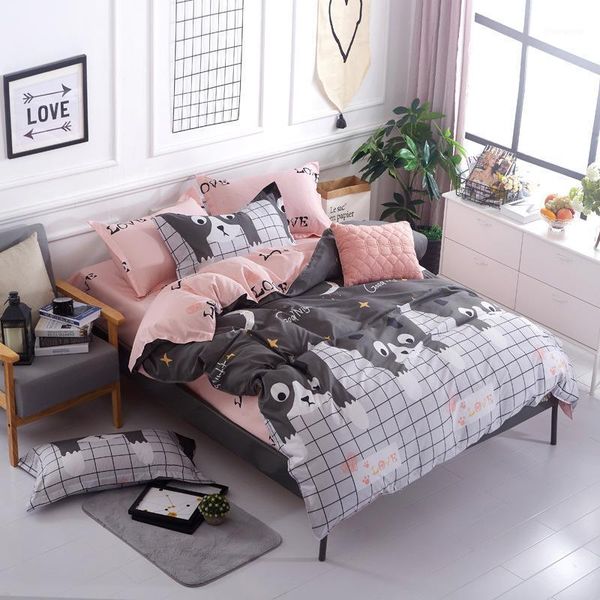 blue pink gray cartoon / simple size 4pcs bedding sets cotton bed sheet +duvet cover + pillowcase -single or student bedspread1
blue pink gray cartoon / simple size 4pcs bedding sets cotton bed sheet +duvet cover + pillowcase -single or student bedspread1