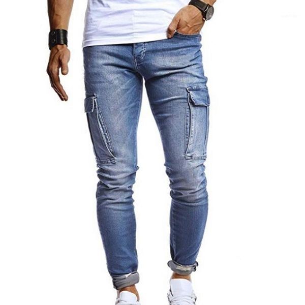 pockets men jeans 2020 streetwear hip hop washed casual jeans trouser fashion denim pants stretchy elastic skinny denim1, Blue 
pockets men jeans 2020 streetwear hip hop washed casual jeans trouser fashion denim pants stretchy elastic skinny denim1, Blue