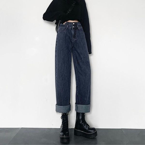 korean fashion high waist straight jeans female casual spring wide leg jeans women streetwear large size baggy denim trousers, Blue
korean fashion high waist straight jeans female casual spring wide leg jeans women streetwear large size baggy denim trousers, Blue