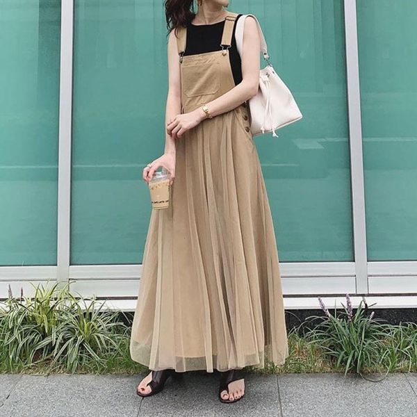 khaki suspenders mesh sleeveless high waist women dress japan 2021 summer ladies maxi dresses korea expansion femme vestiods, Black;gray
khaki suspenders mesh sleeveless high waist women dress japan 2021 summer ladies maxi dresses korea expansion femme vestiods, Black;gray
