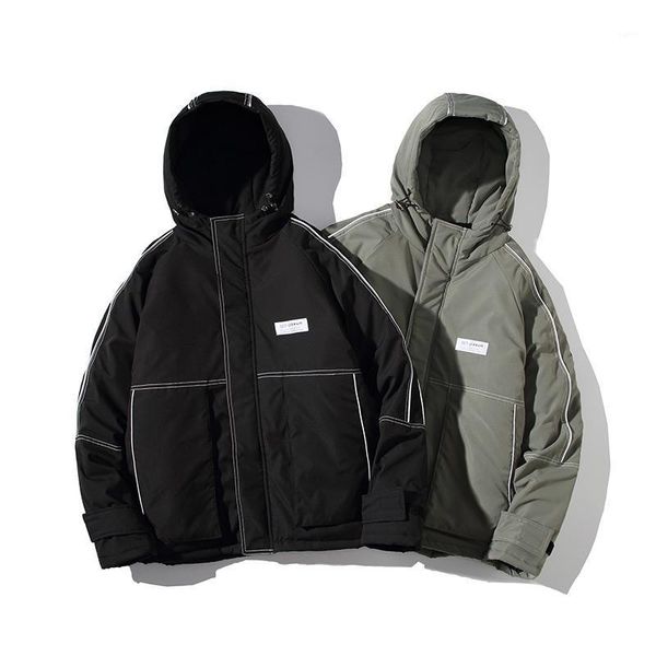 new cotton-padded jacket men's winter thickened loose trend bread suit short padded jacket1, Black
new cotton-padded jacket men's winter thickened loose trend bread suit short padded jacket1, Black