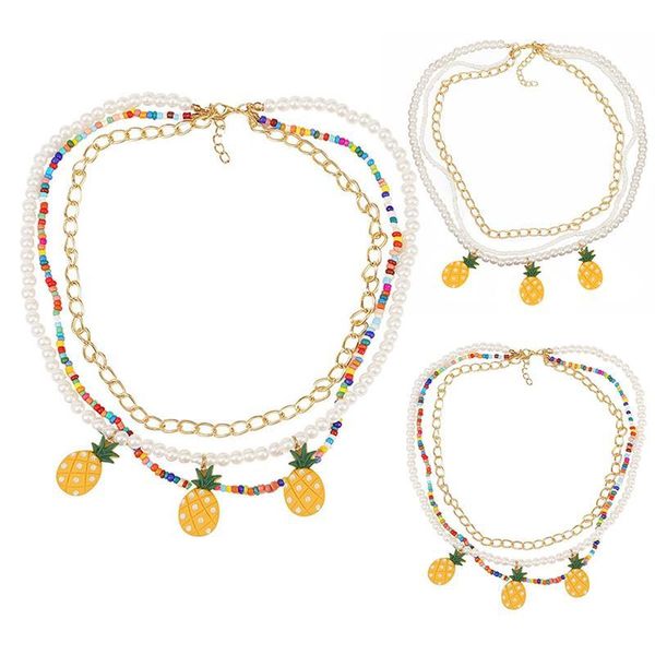 2021 bohemian natural stone beads multilayer necklace fake pearl pineapple chain necklaces pendants for women jewelry collar, Golden;silver
2021 bohemian natural stone beads multilayer necklace fake pearl pineapple chain necklaces pendants for women jewelry collar, Golden;silver