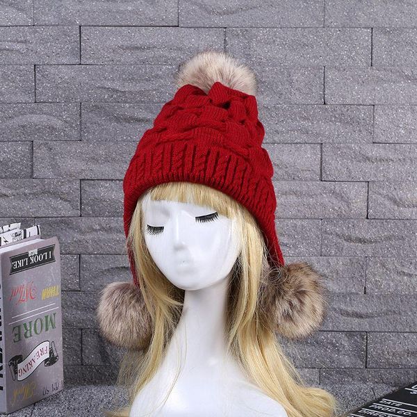 beanies wzcx ear protection girl three pompom hat keep warm fashion knit casual korean version women beanie winter
beanies wzcx ear protection girl three pompom hat keep warm fashion knit casual korean version women beanie winter