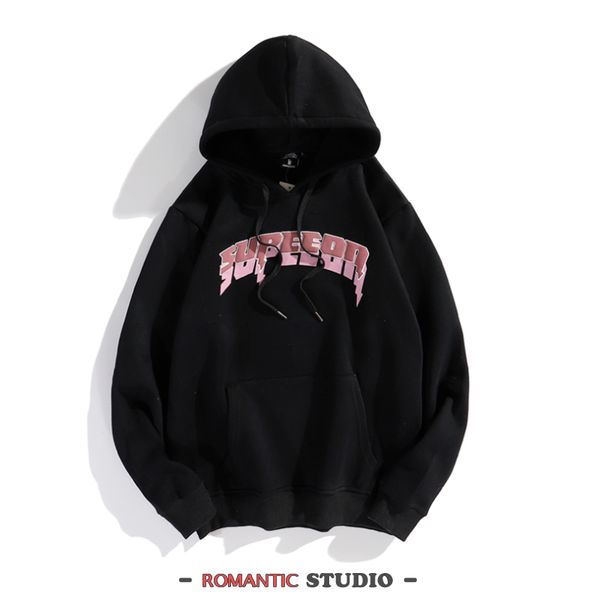 2021 new ghost letter in european american male nightgown hip street autumn and winter wear plush printed thicky hoodie eljo, Black
2021 new ghost letter in european american male nightgown hip street autumn and winter wear plush printed thicky hoodie eljo, Black