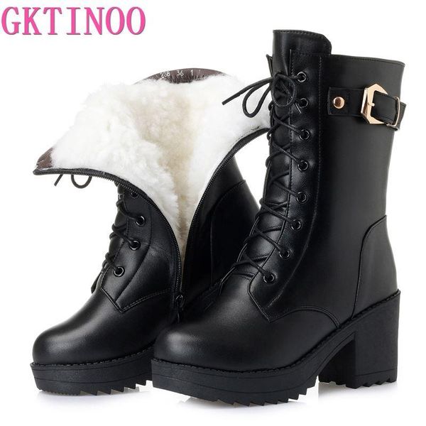 boots gktinoo women female mother ladies genuine leather shoes mid calf winter plush fur warm zipper med heel, Black
boots gktinoo women female mother ladies genuine leather shoes mid calf winter plush fur warm zipper med heel, Black