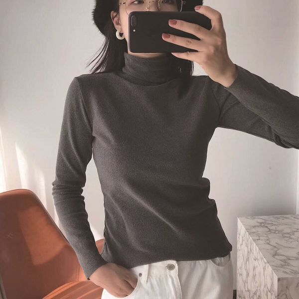 женская осень зима половина высокого воротник футболка с катионным toptopwinter женской верхней подложкой и джинсовыми сверху выглядит тонко, White
женская осень зима половина высокого воротник футболка с катионным toptopwinter женской верхней подложкой и джинсовыми сверху выглядит тонко, White