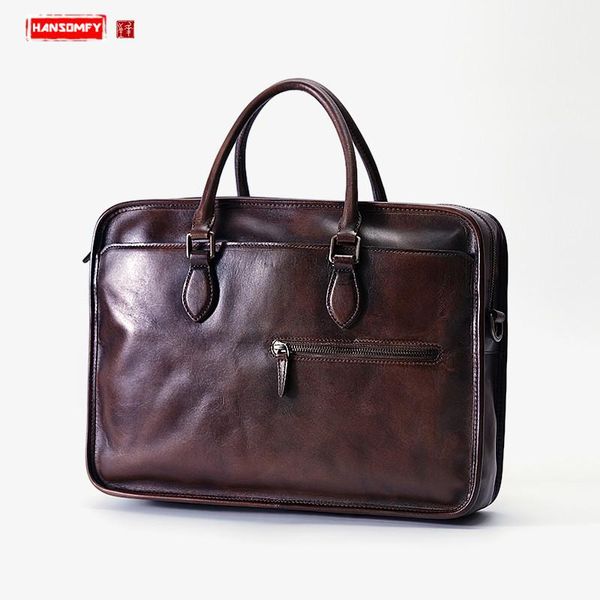 handmade leather men's bag laphandbag portable retro business briefcase men shoulder slung computer bags first layer leather
handmade leather men's bag laphandbag portable retro business briefcase men shoulder slung computer bags first layer leather
