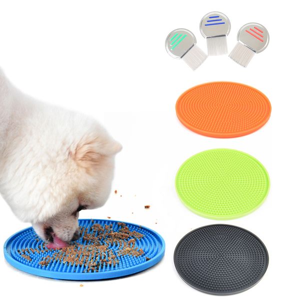 seis 3 pcs dog licking mat with stainless steel floating comb pet slow treat dispensing mat cat slow feeder bowl dog treat puzzles for bathi
seis 3 pcs dog licking mat with stainless steel floating comb pet slow treat dispensing mat cat slow feeder bowl dog treat puzzles for bathi
