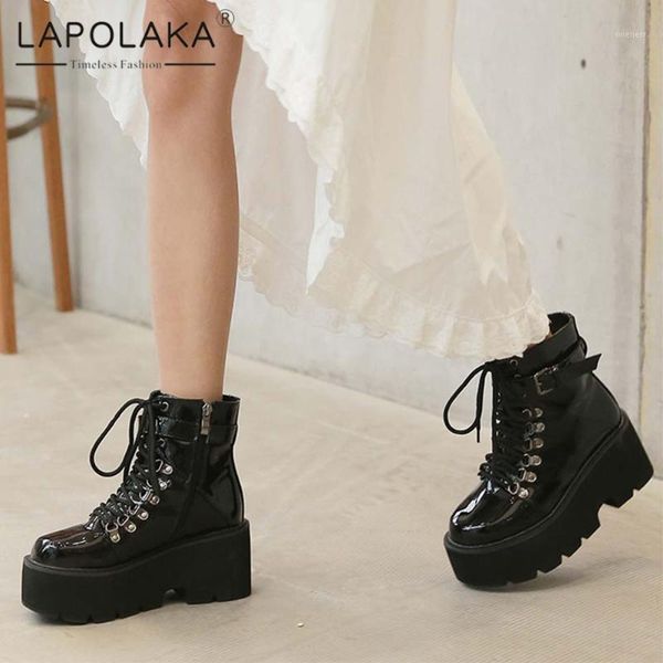 lapolaka new arrivals wholesale buckle decoration zipper boots woman shoes trendy cross-tied ankle shoes lady1, Black
lapolaka new arrivals wholesale buckle decoration zipper boots woman shoes trendy cross-tied ankle shoes lady1, Black