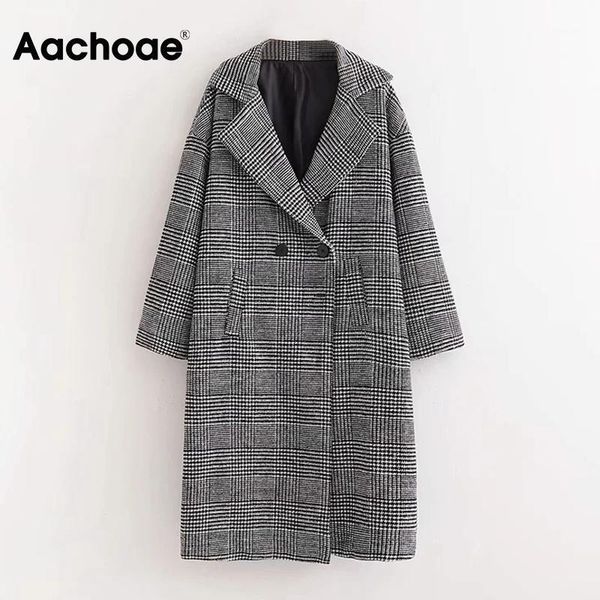 aachoae elegant plaid coat women batwing long sleeve loose jacket double breasted vintage long coat outerwear 2020 spring autumn1, Black
aachoae elegant plaid coat women batwing long sleeve loose jacket double breasted vintage long coat outerwear 2020 spring autumn1, Black