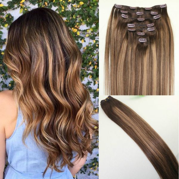 ombre #4 #27balayage color clip in hair extension brazilian virgin unprocessed human remy hair with highlights good quality, Black
ombre #4 #27balayage color clip in hair extension brazilian virgin unprocessed human remy hair with highlights good quality, Black
