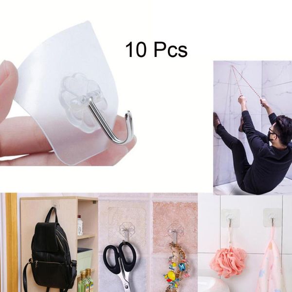 10pcs transparent strong self adhesive wall door hooks hanger for kitchen bathroom 6*6cm hanging wall hooks accessories
10pcs transparent strong self adhesive wall door hooks hanger for kitchen bathroom 6*6cm hanging wall hooks accessories