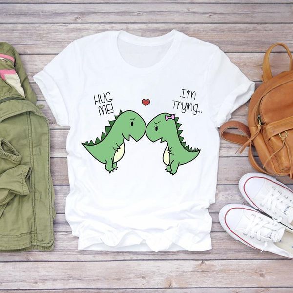 women cartoon dinosaur love cute fashion casual 90s print lady t-shirts womens graphic t shirt ladies female tee t-shirt, White
women cartoon dinosaur love cute fashion casual 90s print lady t-shirts womens graphic t shirt ladies female tee t-shirt, White