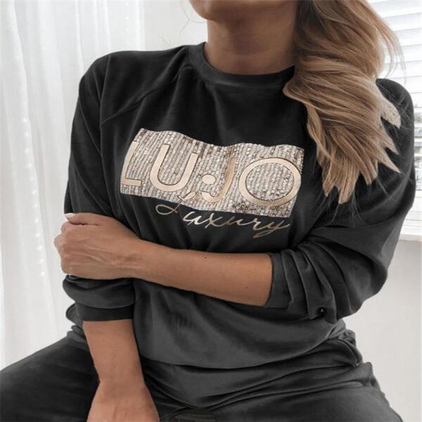 elegant women shirts casual long sleeve warm loose velvet sequins letters print pullover sweatshirt for spring autumn, White
elegant women shirts casual long sleeve warm loose velvet sequins letters print pullover sweatshirt for spring autumn, White