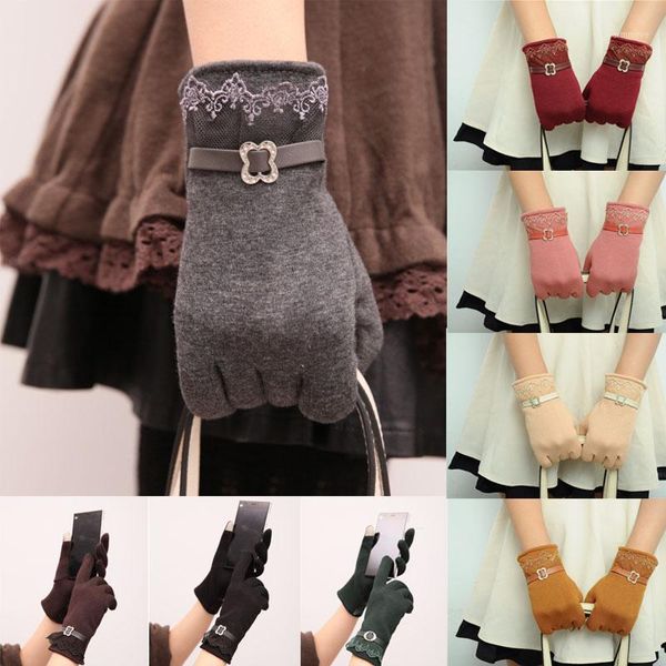 lnrrabc 1 pair 6 colors size women warm soft flower lace winter mittens touch screen gloves christmas gifts guantes mujer1, Blue;gray
lnrrabc 1 pair 6 colors size women warm soft flower lace winter mittens touch screen gloves christmas gifts guantes mujer1, Blue;gray