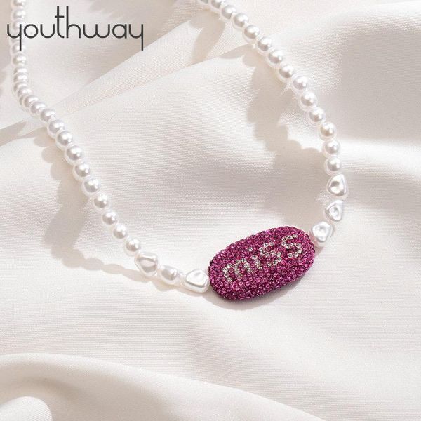 miss rhinestone paved soft clay necklace initial words pearl choker necklace new trend jewelry friendship gifts, Golden;silver
miss rhinestone paved soft clay necklace initial words pearl choker necklace new trend jewelry friendship gifts, Golden;silver