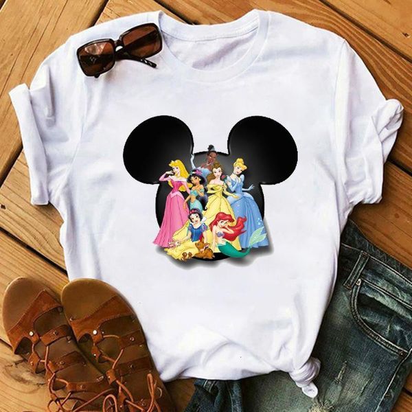 women t-shirt kawaii princess mouse print female short sleeve summer harajuku graphic printed t-shirts, White
women t-shirt kawaii princess mouse print female short sleeve summer harajuku graphic printed t-shirts, White