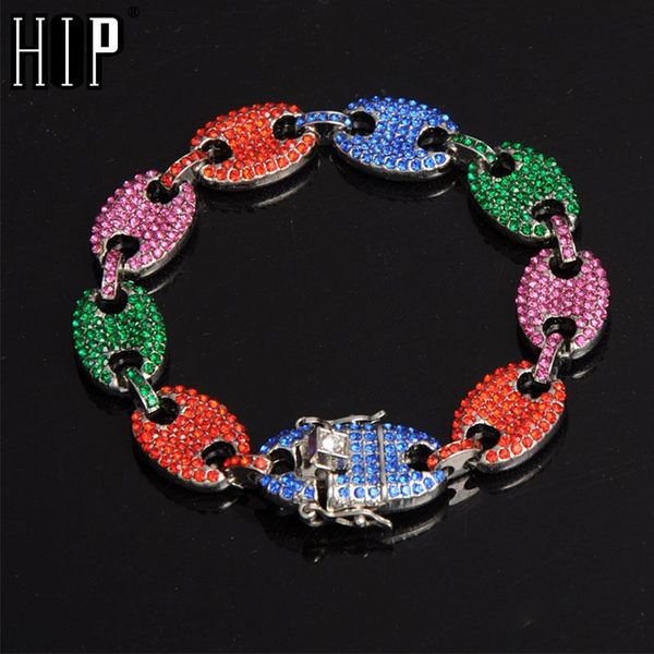 hip hop 13mm 20cm multi-color iced out rhinestoned gold coffee beans link chain bracelets chain for men jewelry, Black
hip hop 13mm 20cm multi-color iced out rhinestoned gold coffee beans link chain bracelets chain for men jewelry, Black